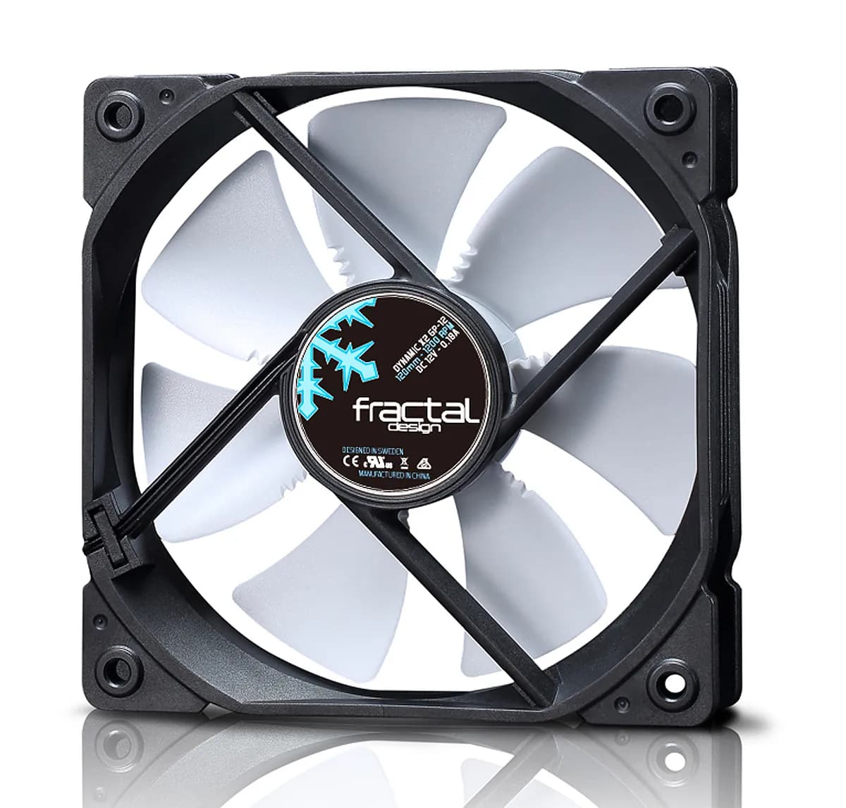 Fractal Design Dynamic X2 GP-14 -tuuletin, pitkäikäinen liukulaakeri, 140 mm, musta