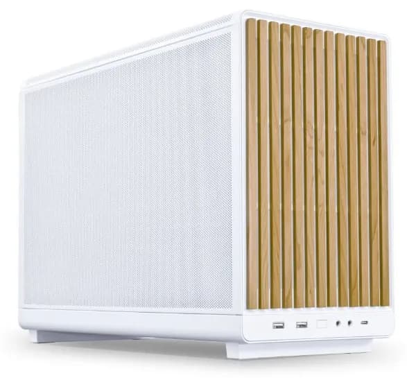 Lian Li A3-mATX WD Wood Edition -micro-ATX-kotelo ikkunalla, valkoinen