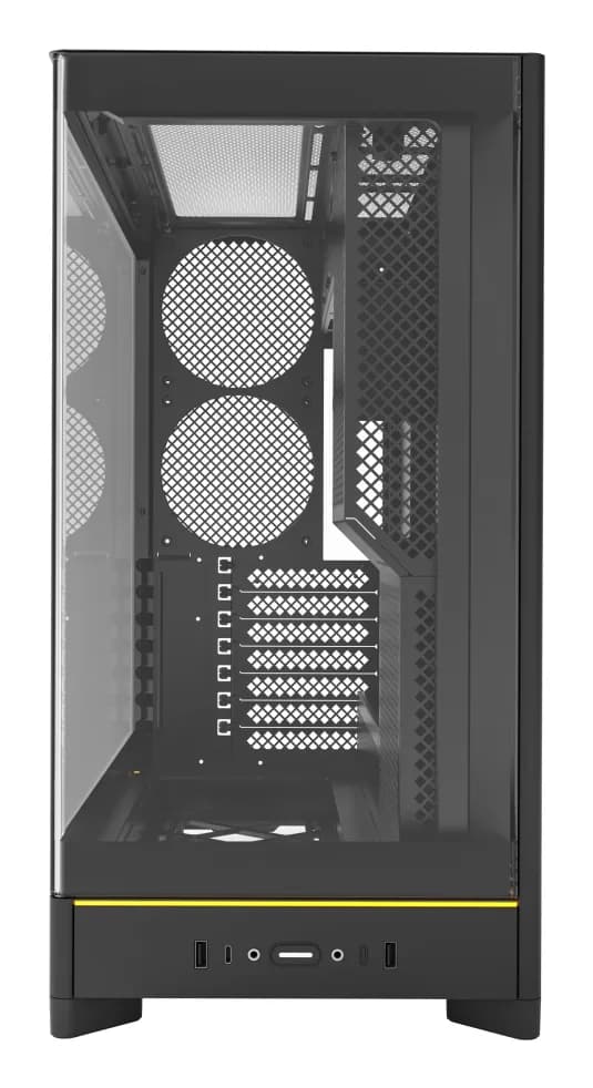 MONTECH HS02 -miditornikotelo ikkunalla ja RGB-valaistuksella, musta / valkoinen