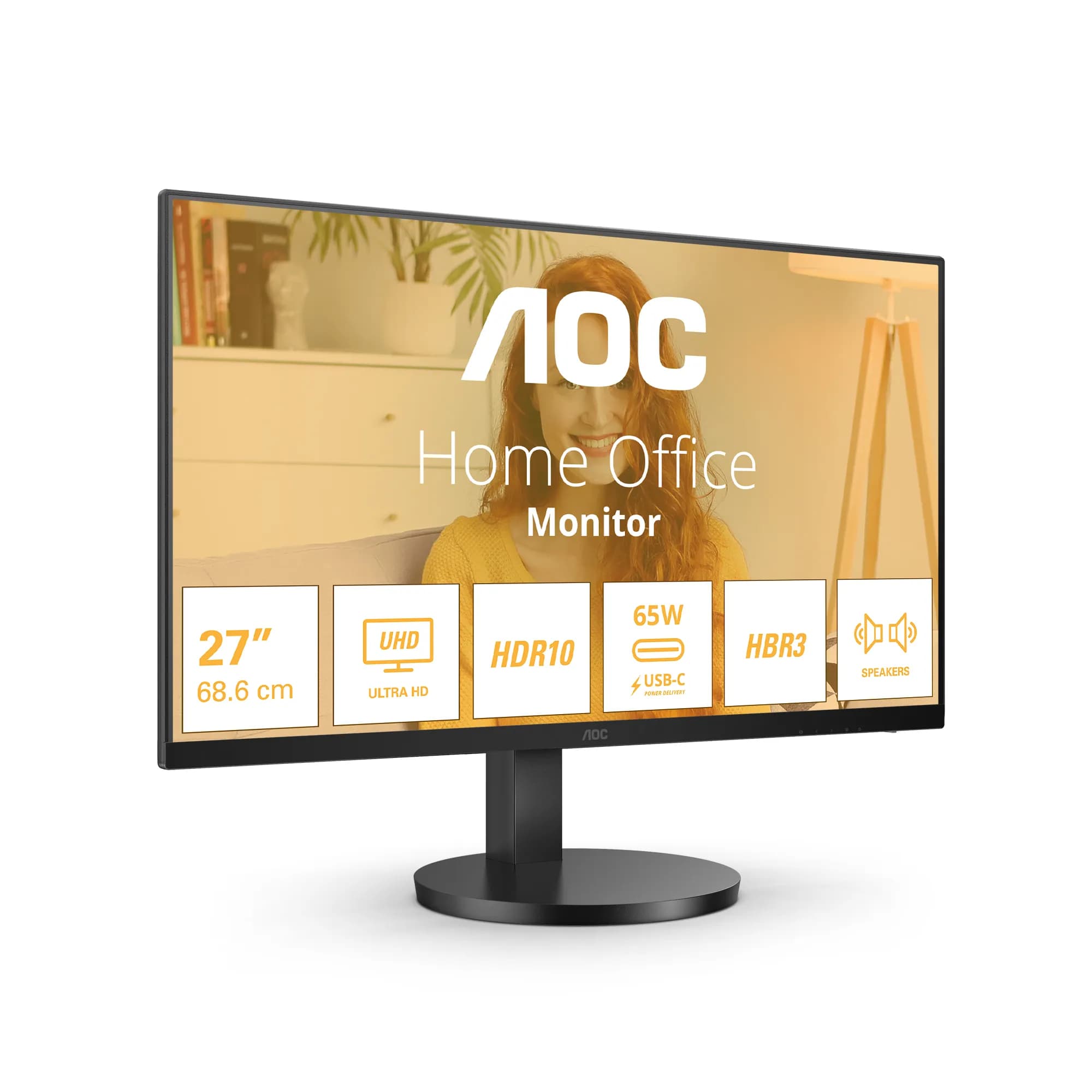 AOC U27B3CF 27" 4K UHD, IPS -näyttö, USB-C hub