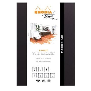 Rhodia Marker pad A5+ 50sh blank 100g