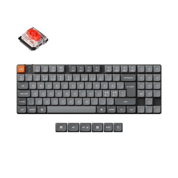 Keychron K13 MAX -langaton mekaaninen näppäimistö, Gateron Red, musta