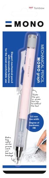 Tombow mechanical pencil MONO graph 0,5 pastel pink blister