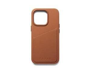 Mujjo Full Leather Wallet Case, iPhone 14 Pro -lompakkokotelo, Ruskea