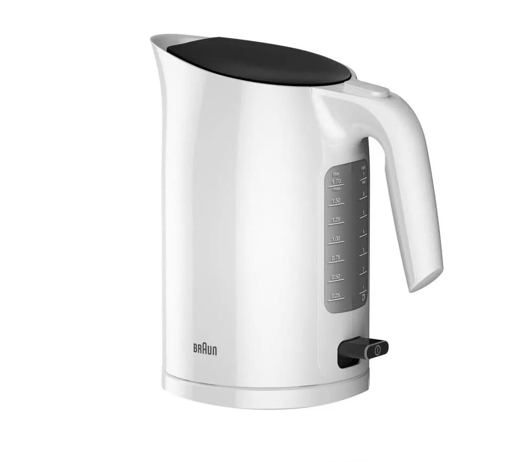 Braun PurEase WK 3100 -vedenkeitin, 1,7 l, 2200 W, valkoinen