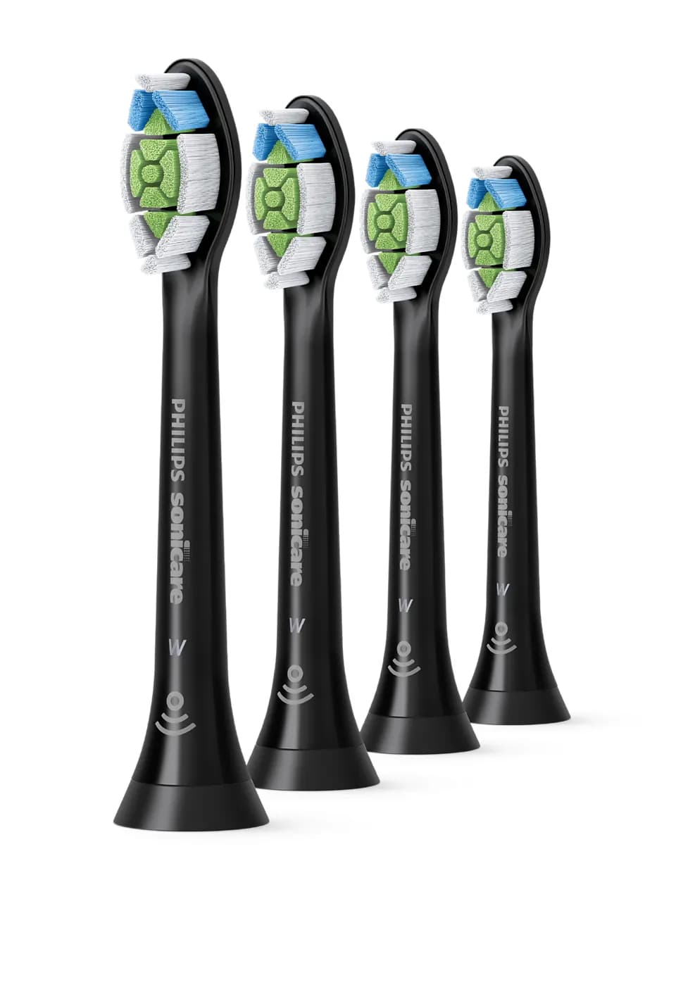 Philips Sonicare W2 Optimal White 4 kpl -vaihtoharjaspäät, Musta