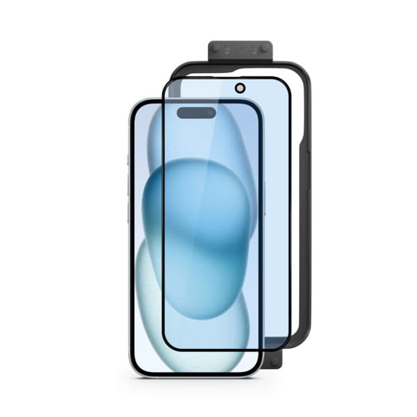 Epico 3D+ Glass Blue Light Protection with installation frame iPhone 15 Pro