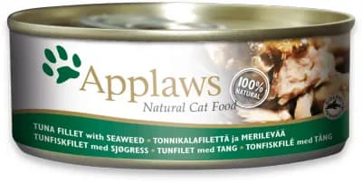 Applaws Tuna Fillet with Seaweed in Broth, Kissan märkäruoka, Adult, 70 g