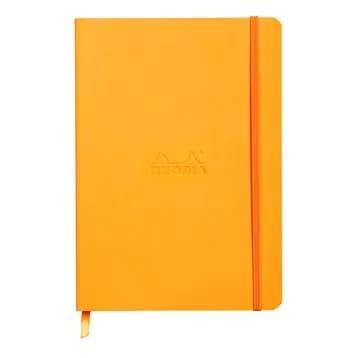 Rhodiarama soft A5 orange ruled ivory