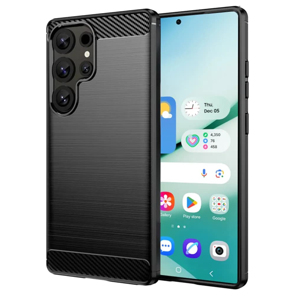 Insmat Carbon & Steel Galaxy S25 Ultra -takakuori, musta