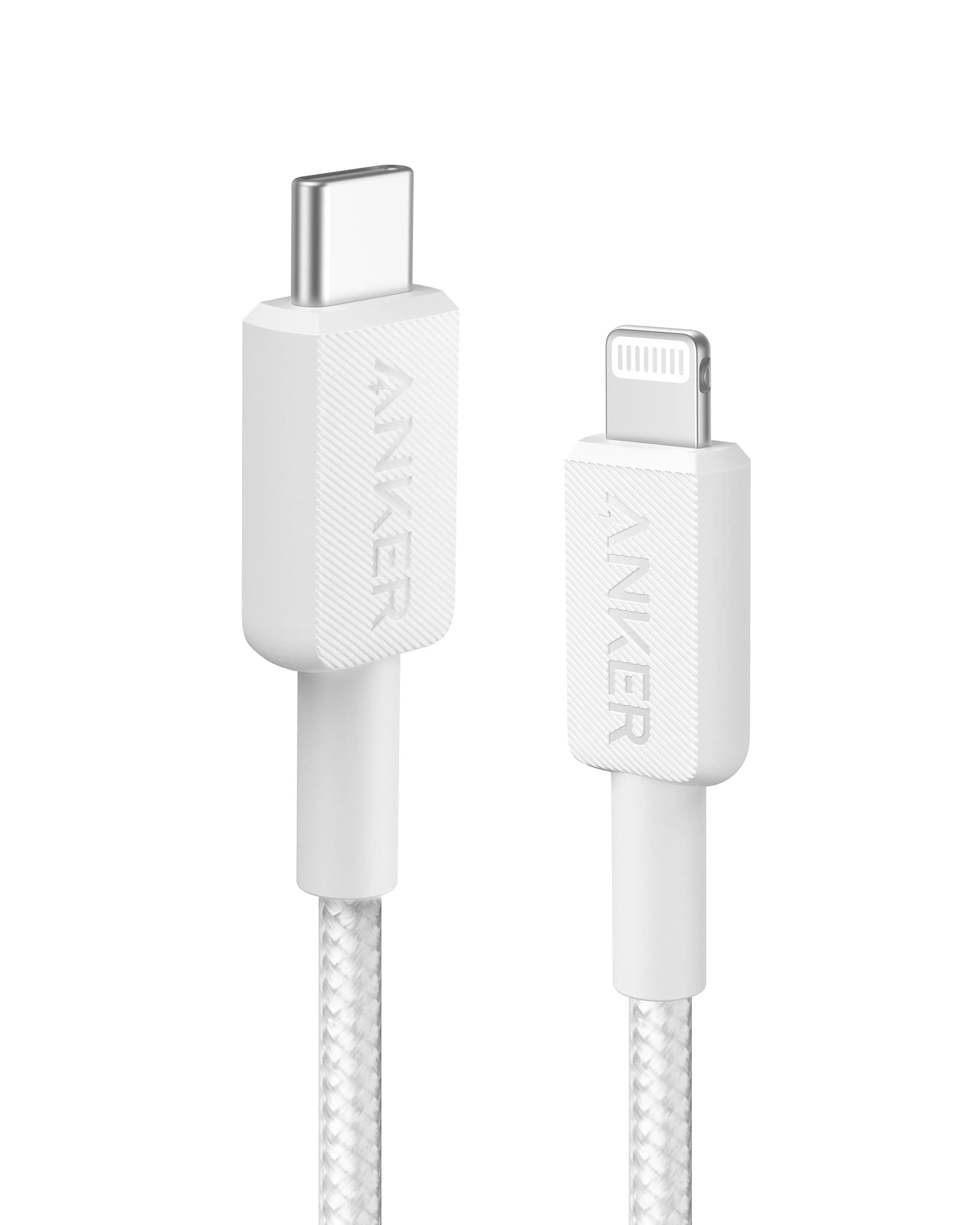 Anker USB-C – Lightning -kaapeli, 0,9 m, valkoinen