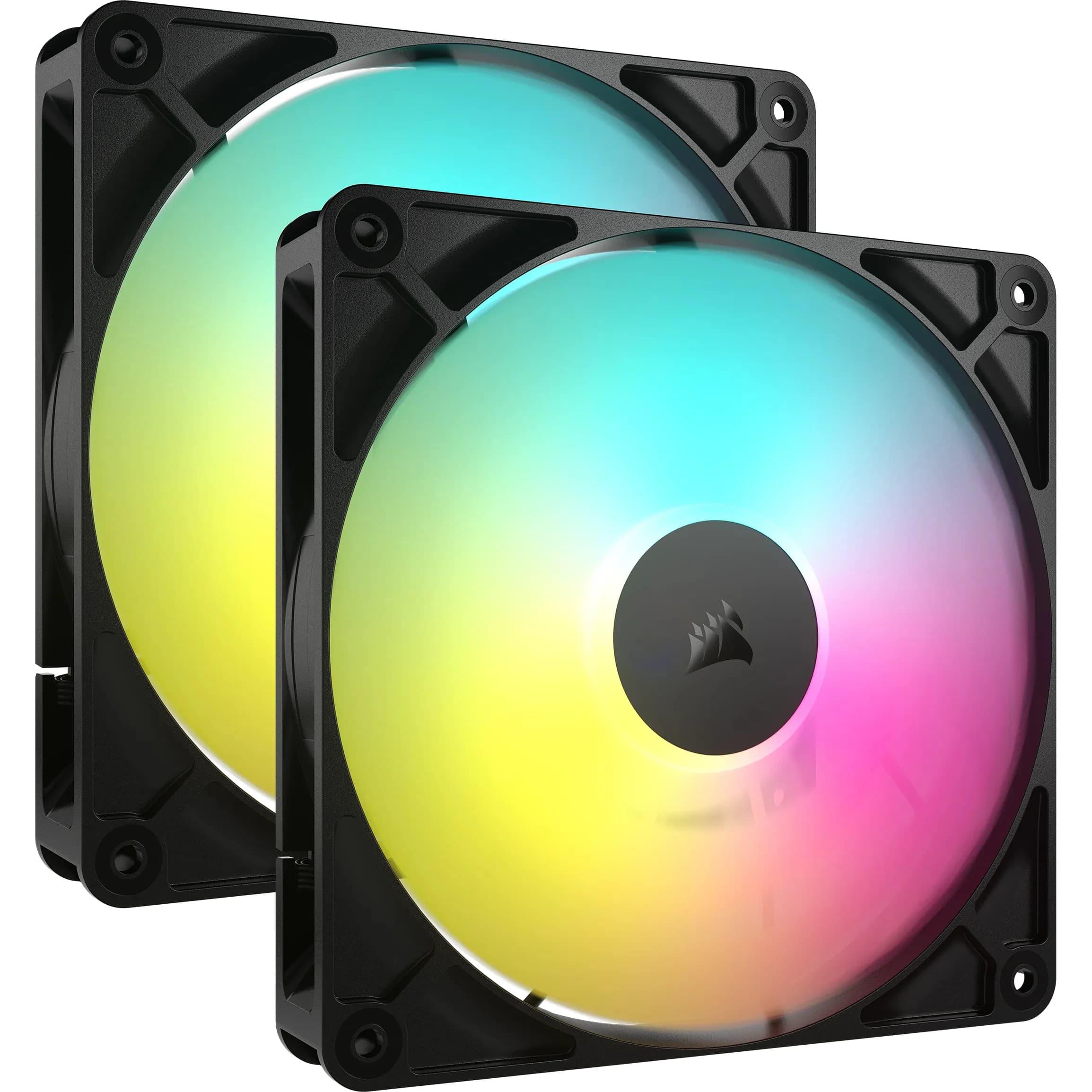 Corsair RS140, 140 mm, PWM, Magneettikupulaakeri, ARGB -tuuletinsarja, 2 kpl, musta