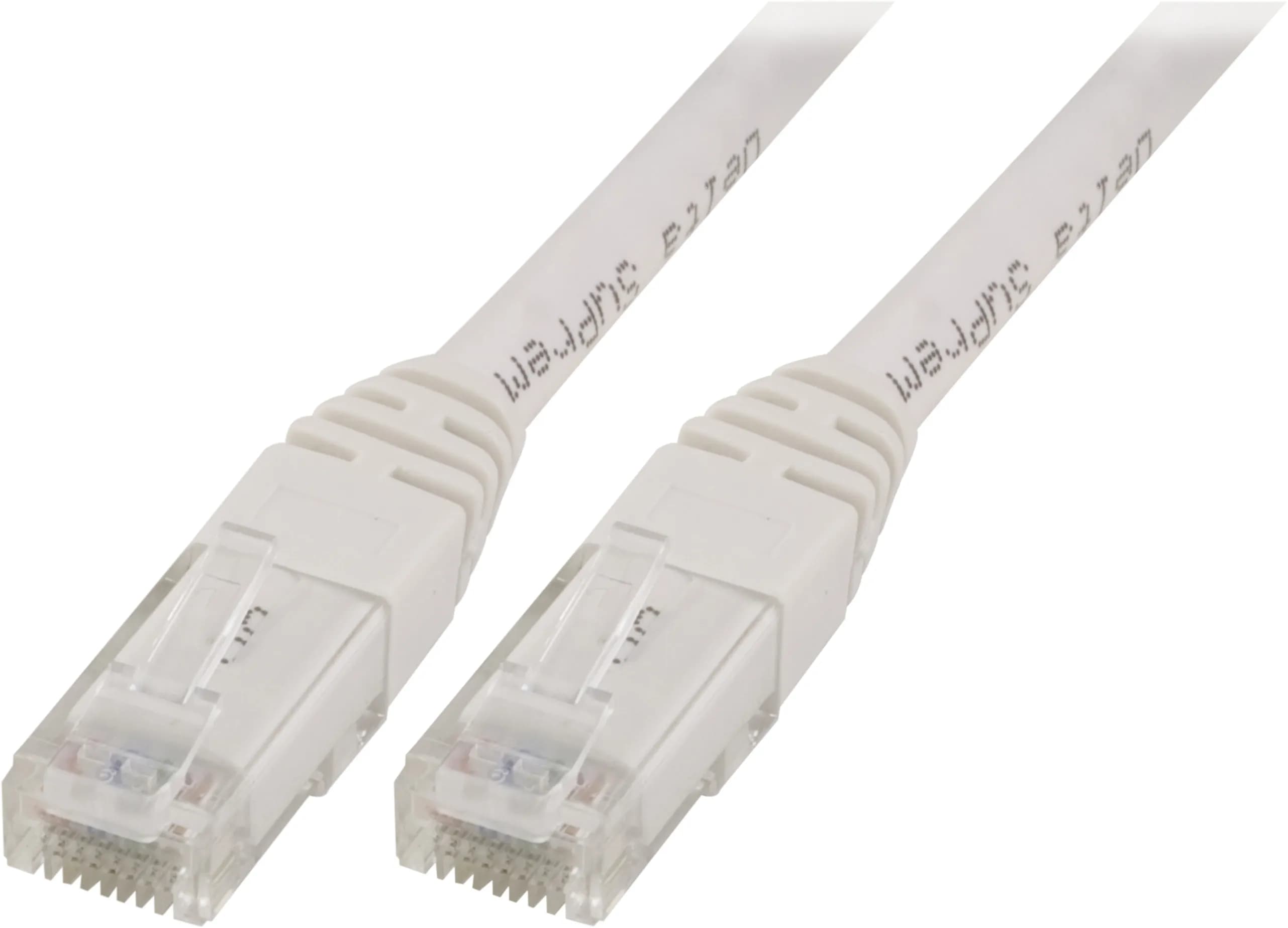 Deltaco Cat5e UTP RJ45 10m -verkkokaapeli, valkoinen