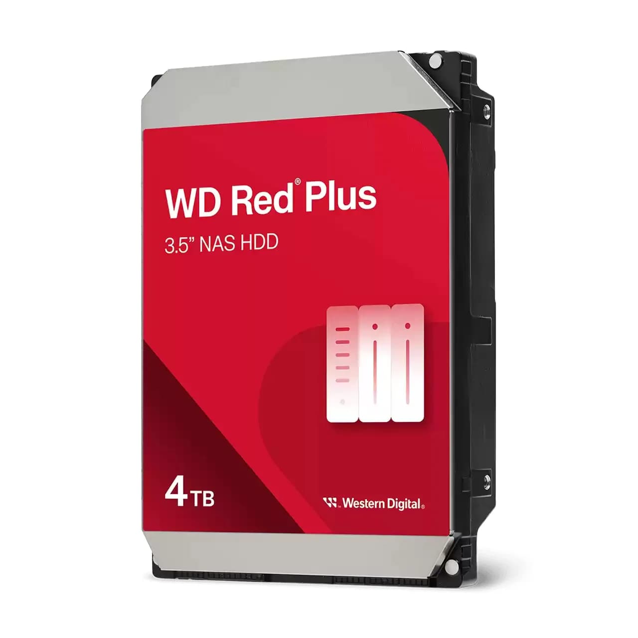 WD Red Plus 3.5" 4 Tt, 5400 RPM, 128 MB, SATA III -kovalevy (NAS)