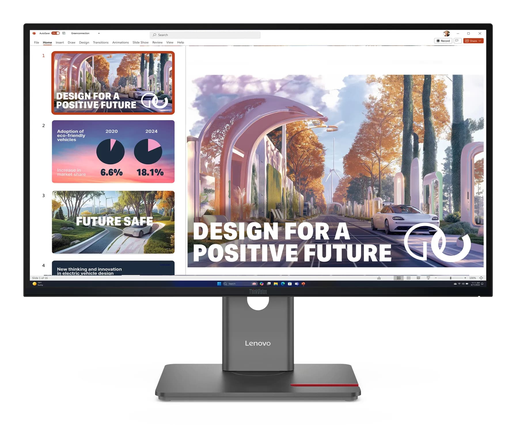Lenovo ThinkVision P27QD-40 27" QHD, IPS -näyttö, USB-C hub