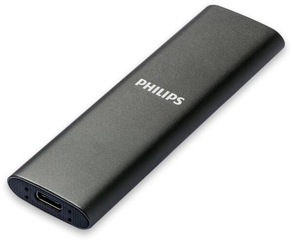 Philips Ultra Speed 250 Gt USB 3.2 Gen 2 (USB-C) -ulkoinen SSD, kannettava, graphite
