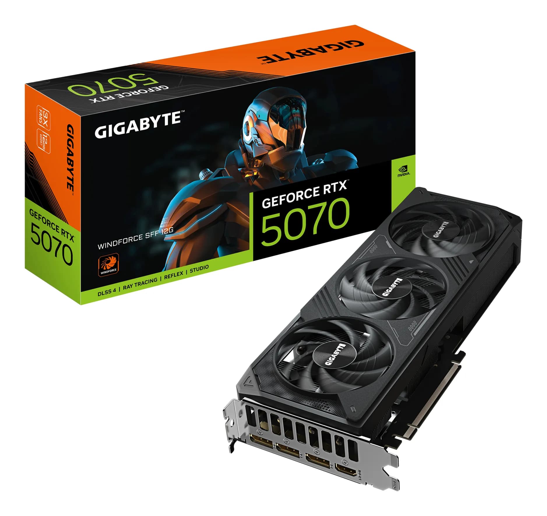 Gigabyte GeForce RTX 5070 WINDFORCE SFF 12 Gt OC -näytönohjain