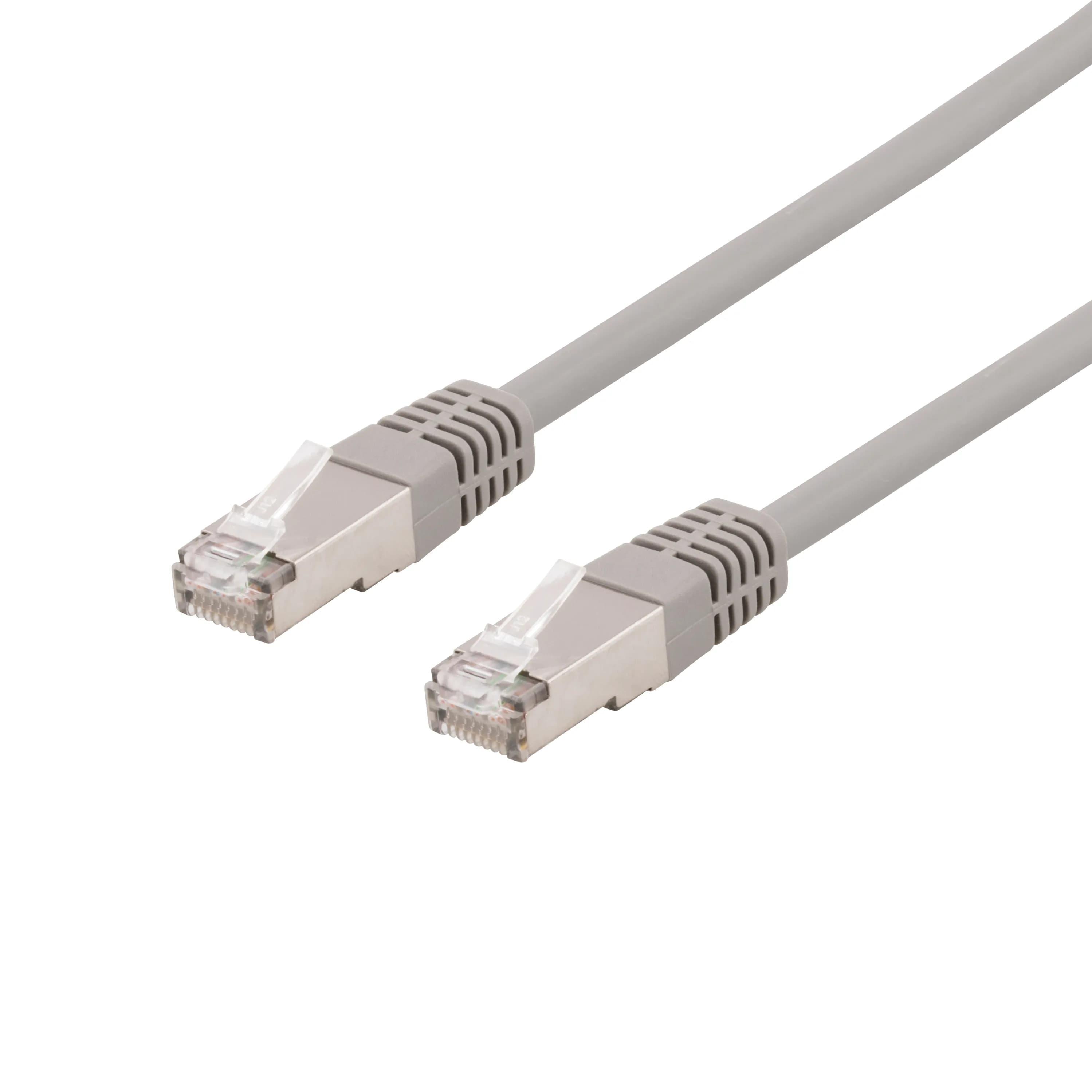 Deltaco Cat6 S/FTP RJ45 0.3m -verkkokaapeli, harmaa