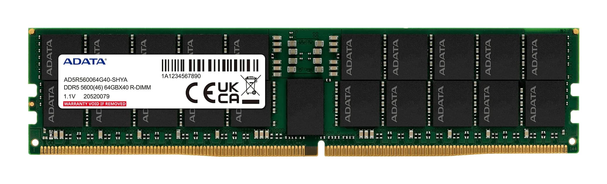 ADATA ECC RDIMM 32 Gt (1 x 32 Gt) DDR5 5600 MHz, CL46 -muisti