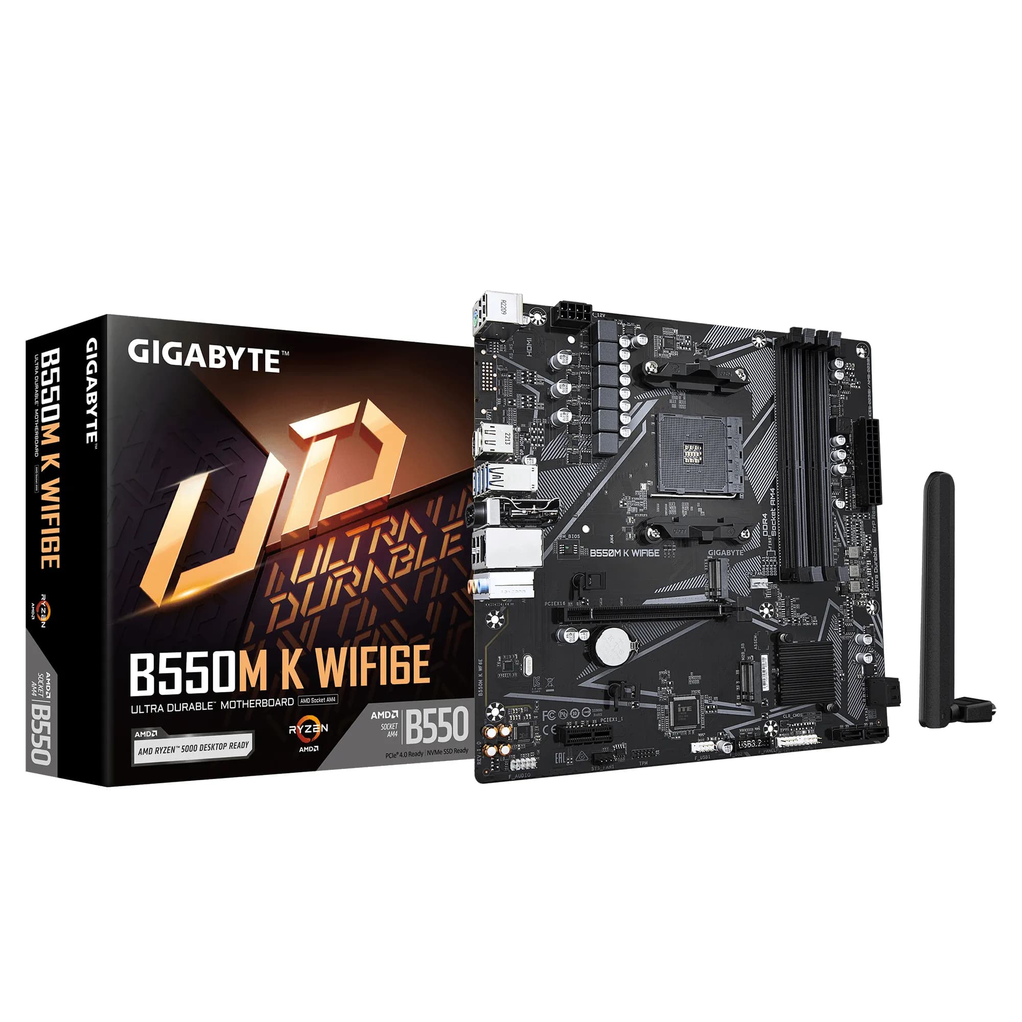 Gigabyte B550M K WiFi 6E AM4 mATX-emolevy