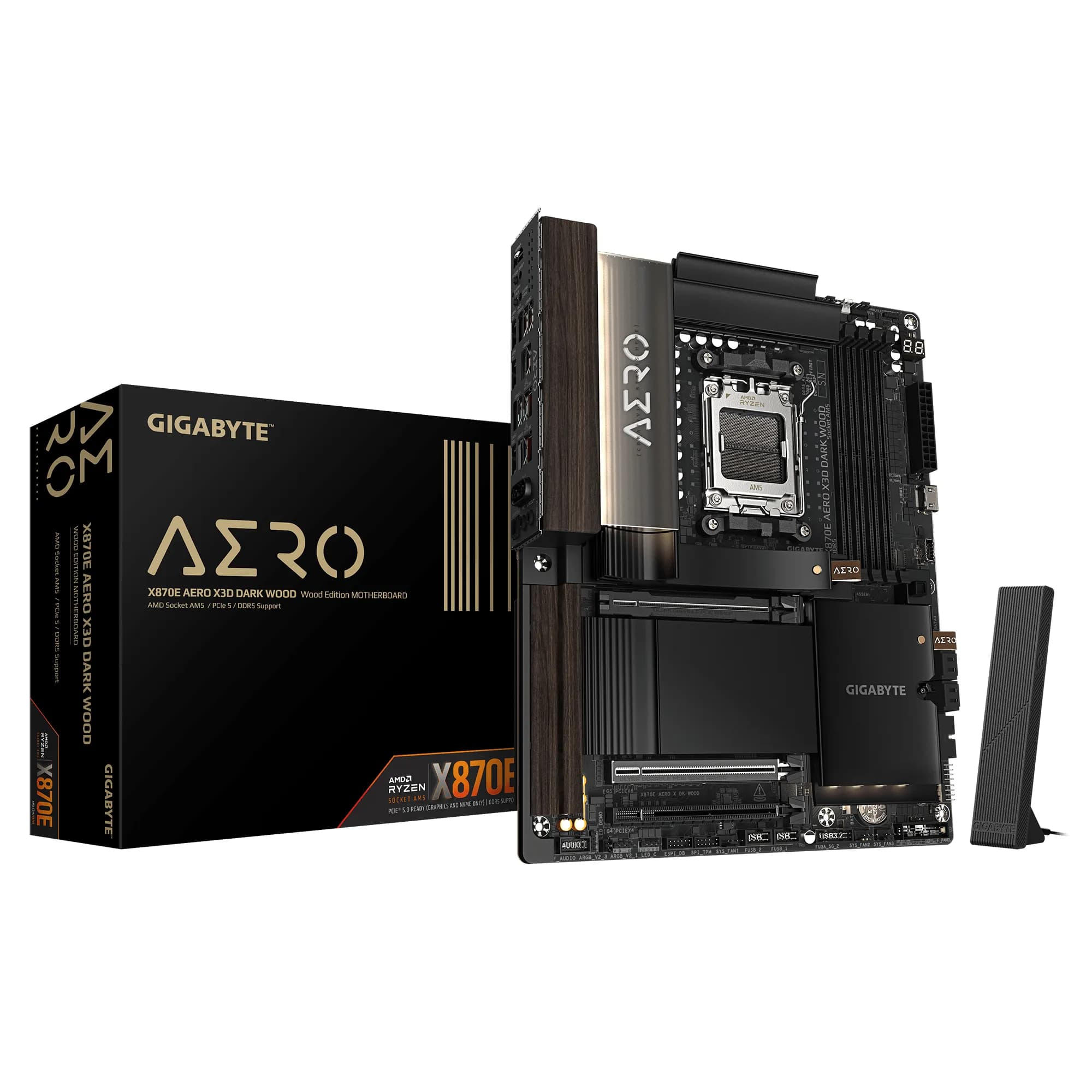 Gigabyte X870E AERO X DK WOOD WiFi 7 AM5 ATX-emolevy