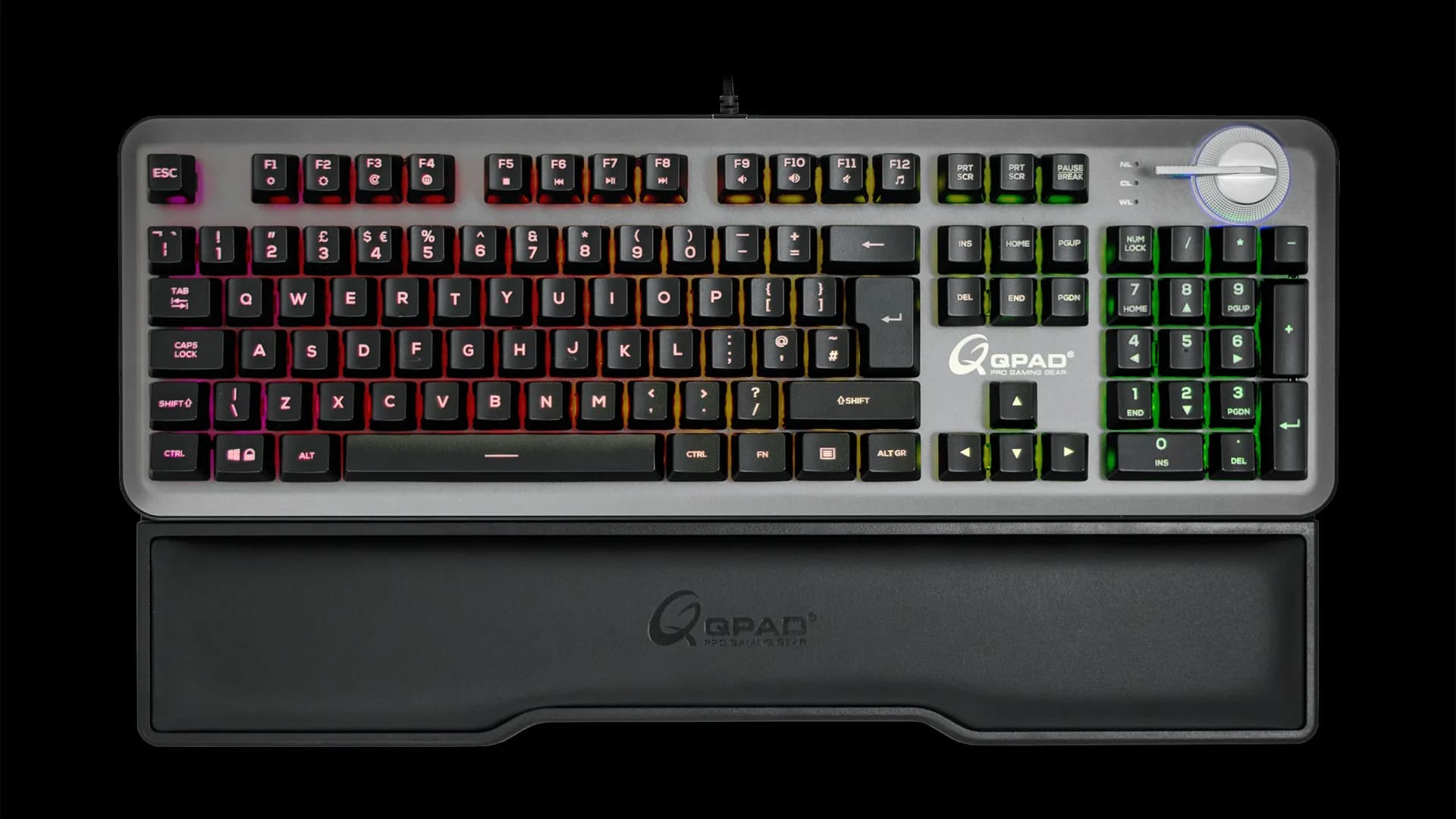 QPAD MK95 -mekaaninen pelinäppäimistö, Optical, musta