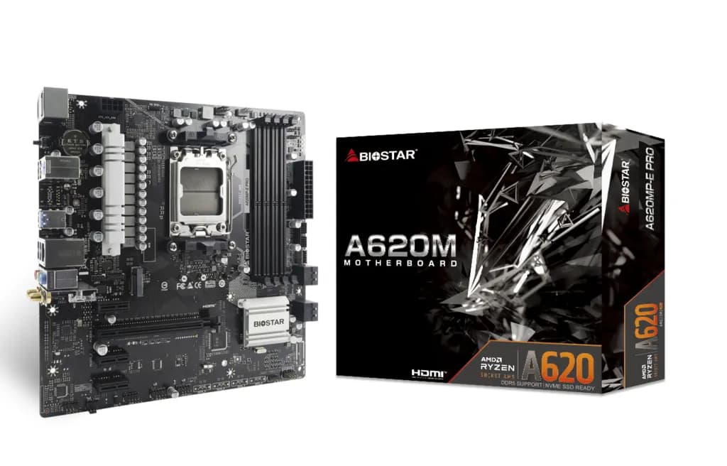 Biostar A620MP-E PRO AM5 mATX -emolevy