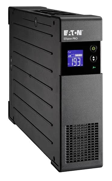 Eaton Ellipse PRO 1200i  1200 VA / 750 W 9 min (50%) / 5 min 70%) Line-interactive työasema UPS 230 V. Lähtöliitynnät 4x akkuvarmennettu Schuko + 4x v