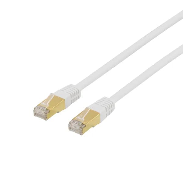 Deltaco Cat7 S/FTP LSZH RJ45 15m -verkkokaapeli, valkoinen