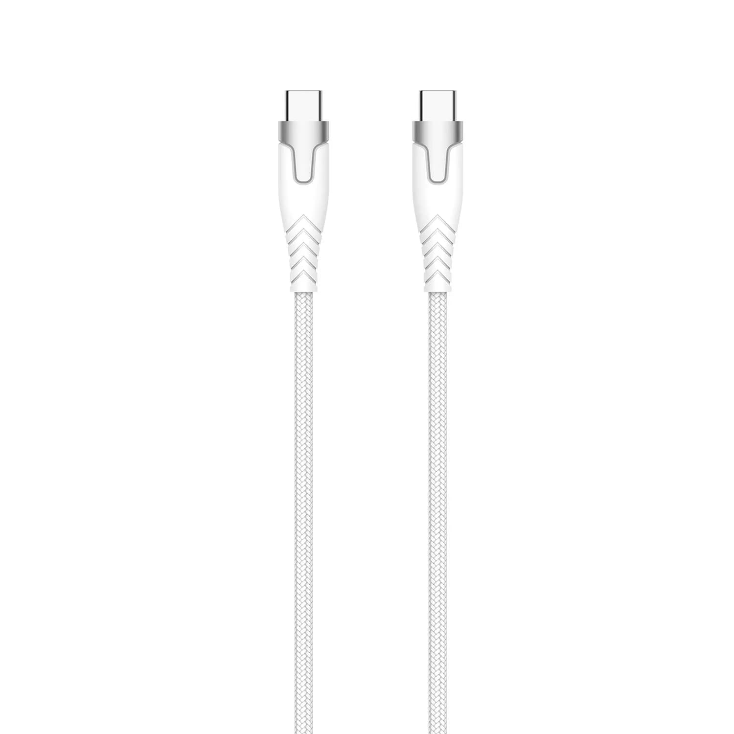 GEAR Kevlar Pro USB-C -kaapeli, 60 W, 1,5 m, valkoinen