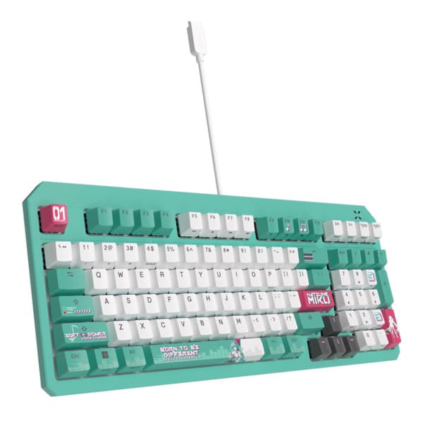ASUS TUF Gaming K3 Gen II Hatsune Miku Edition -mekaaninen pelinäppäimistö, Optical-Mechanical, monivärinen