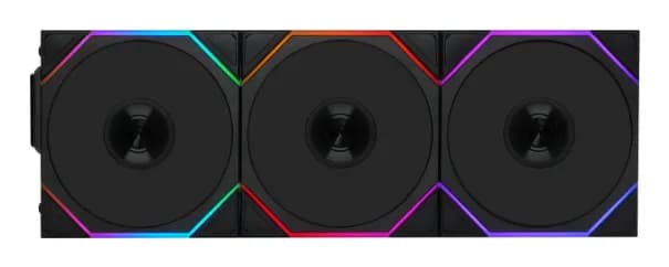 Lian Li UNI FAN TL Wireless Reverse Blade, 120 mm, PWM, nestelaakeri, ARGB -tuuletinsarja, 3 kpl, musta