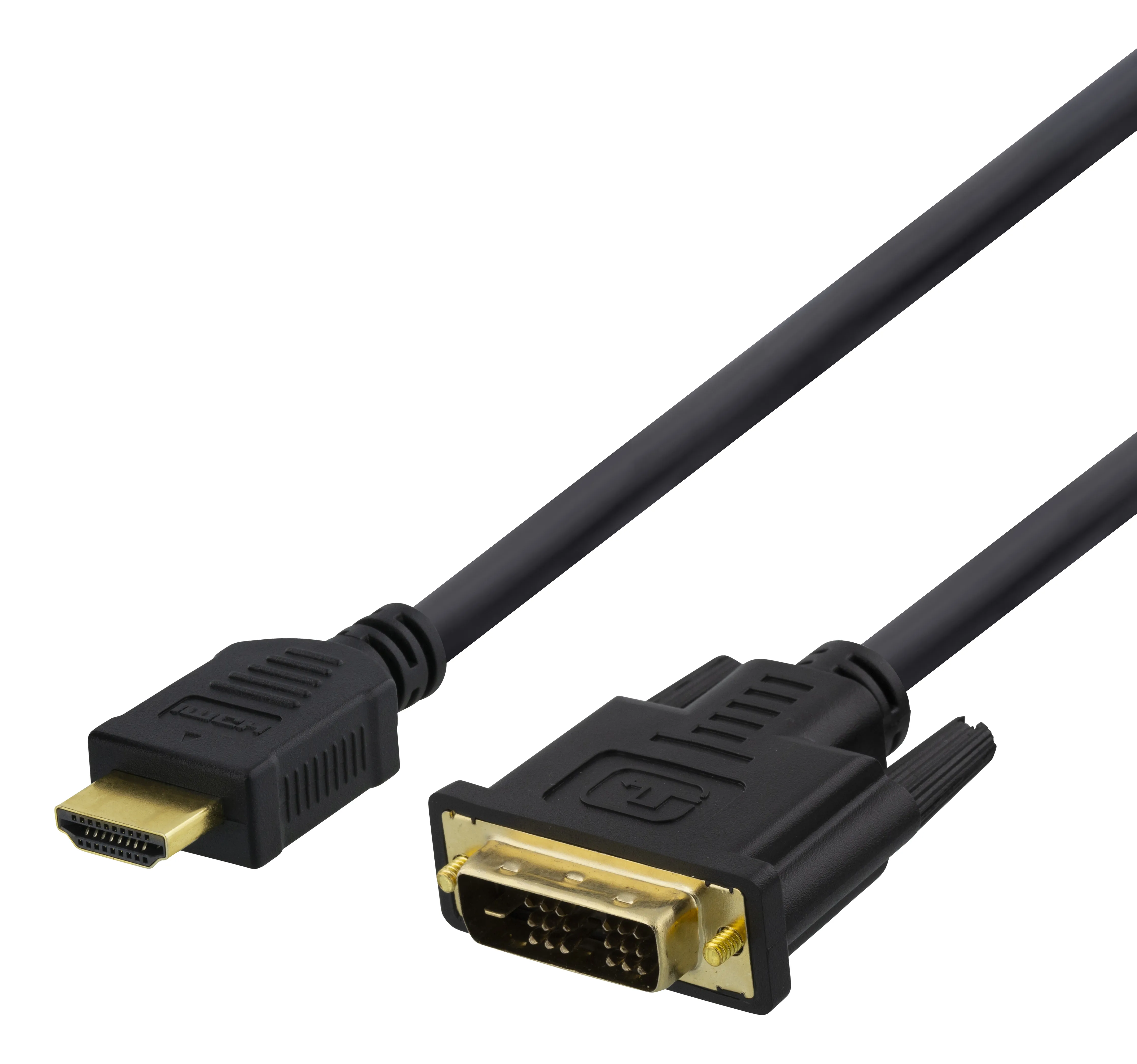 Deltaco HDMI – DVI-D Single Link -kaapeli, 3 m, musta