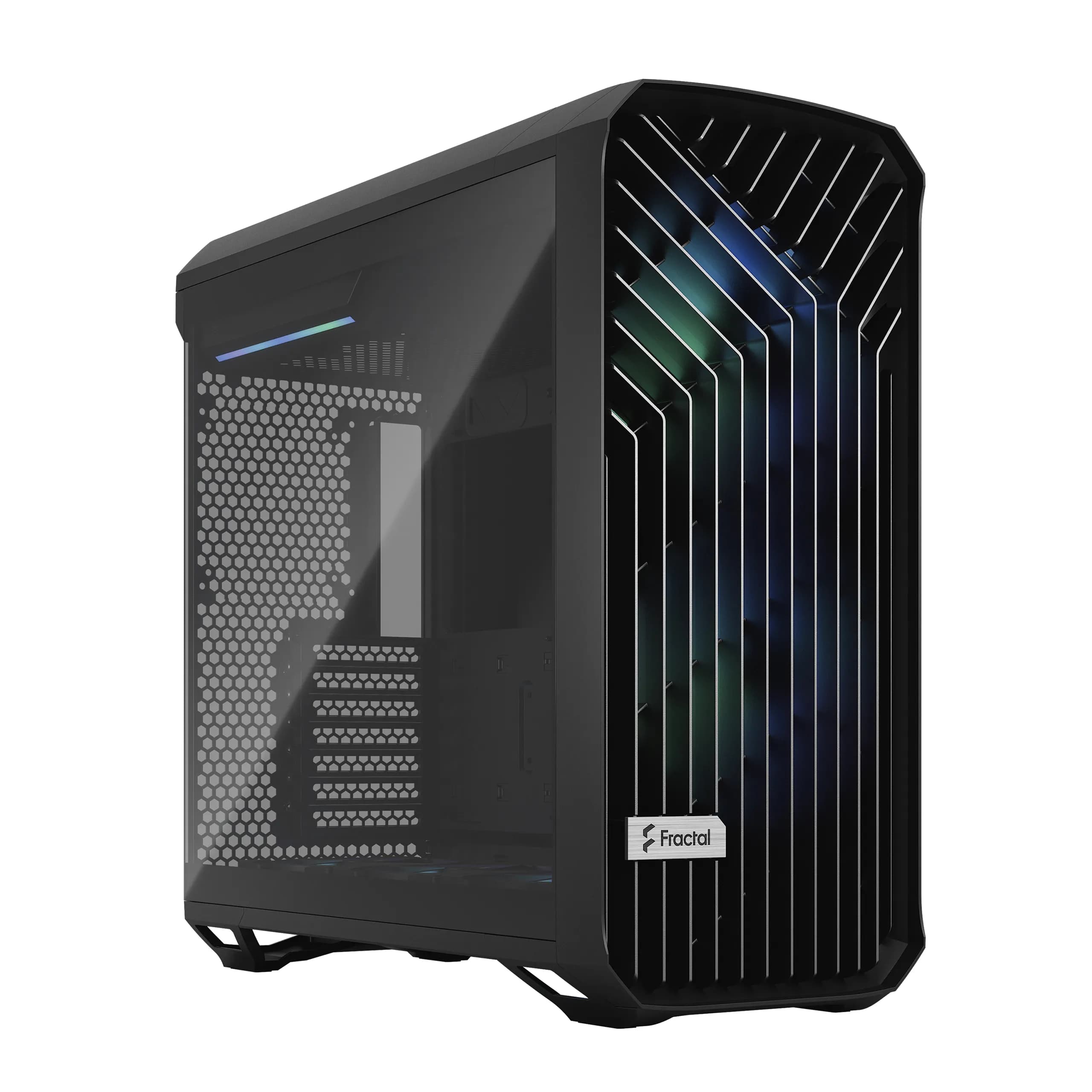 Fractal Design Torrent -miditornikotelo RGB-valaistuksella ja ikkunalla, musta