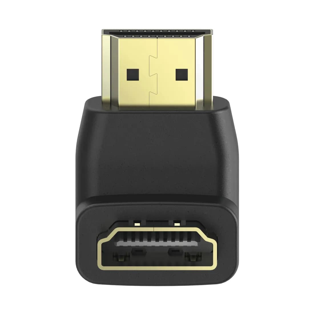 Hama High-Speed HDMI-kulma-adapteri, uros - naaras, 270° -adapteri, Musta