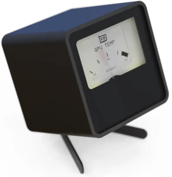 Streacom VU1 -analoginen näyttö RGB-valaistuksella, musta