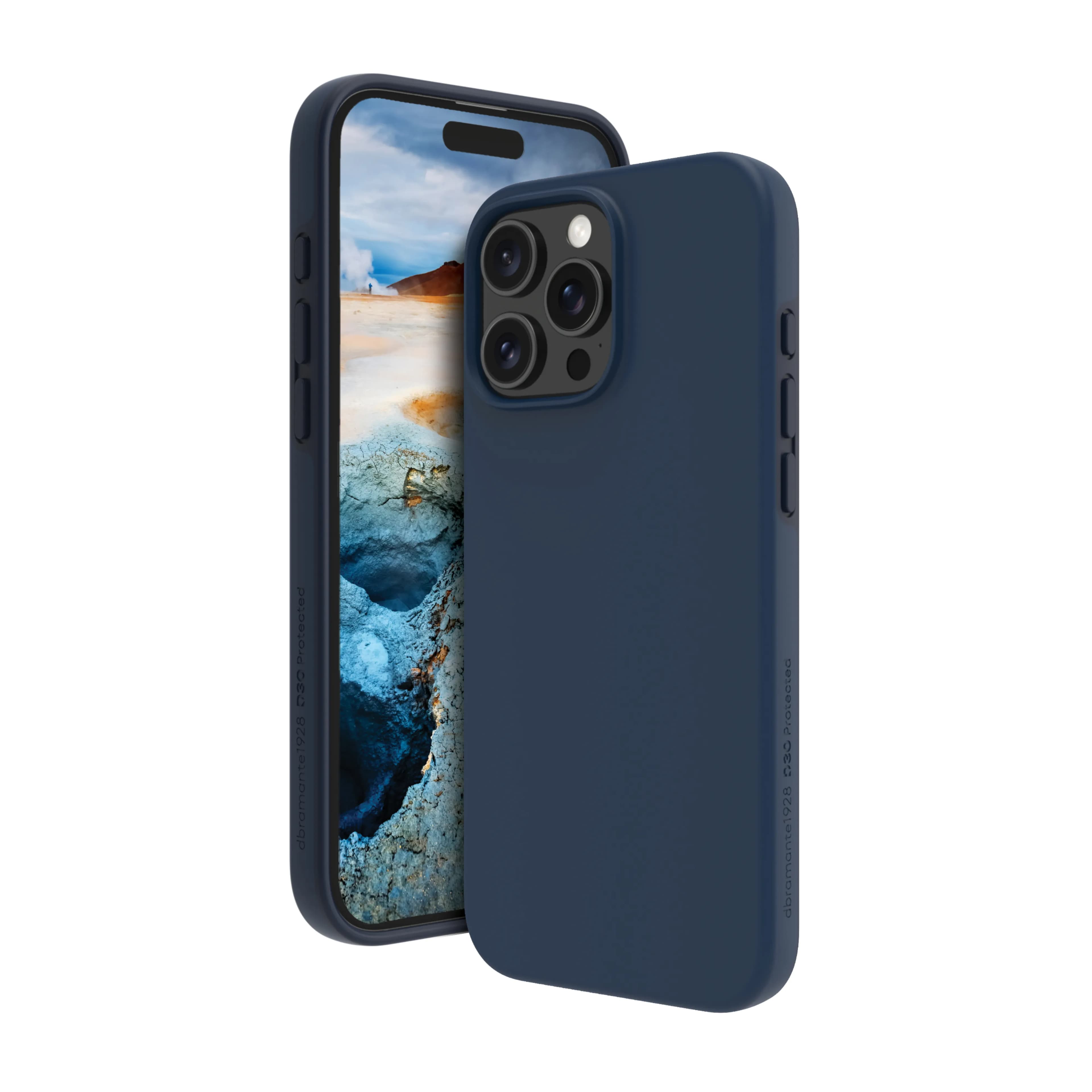 Dbramante1928 Iceland Ultra D3O MagSafe, iPhone 16 Pro Max -suojakuori, Sininen