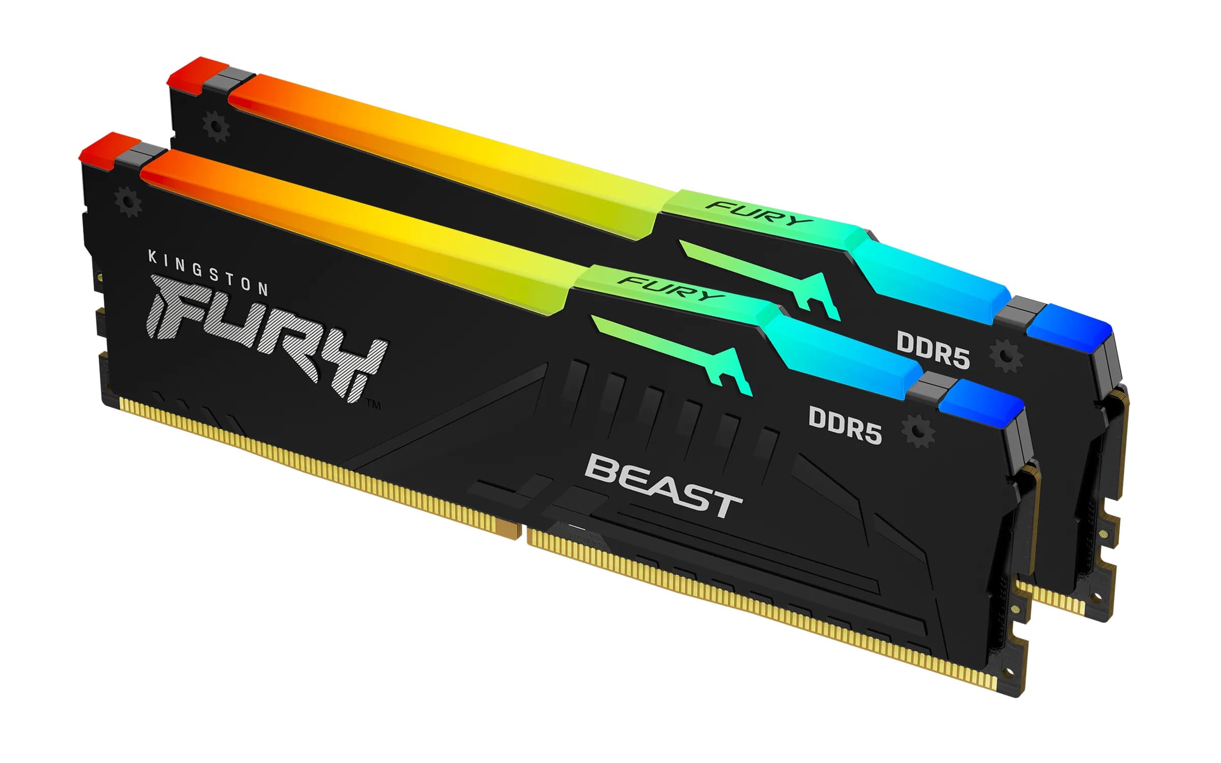 Kingston FURY Beast RGB 64 Gt (2 x 32 Gt) DDR5 6400 MHz, CL32 -muisti (EXPO)
