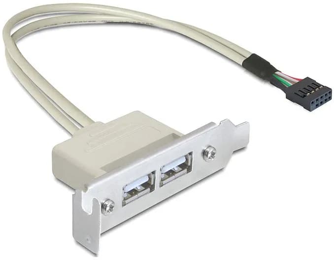 DeLOCK intern kabel för USB 2.0, IDC10 ha - 2xUSB 2.0 A ho, 0,5m