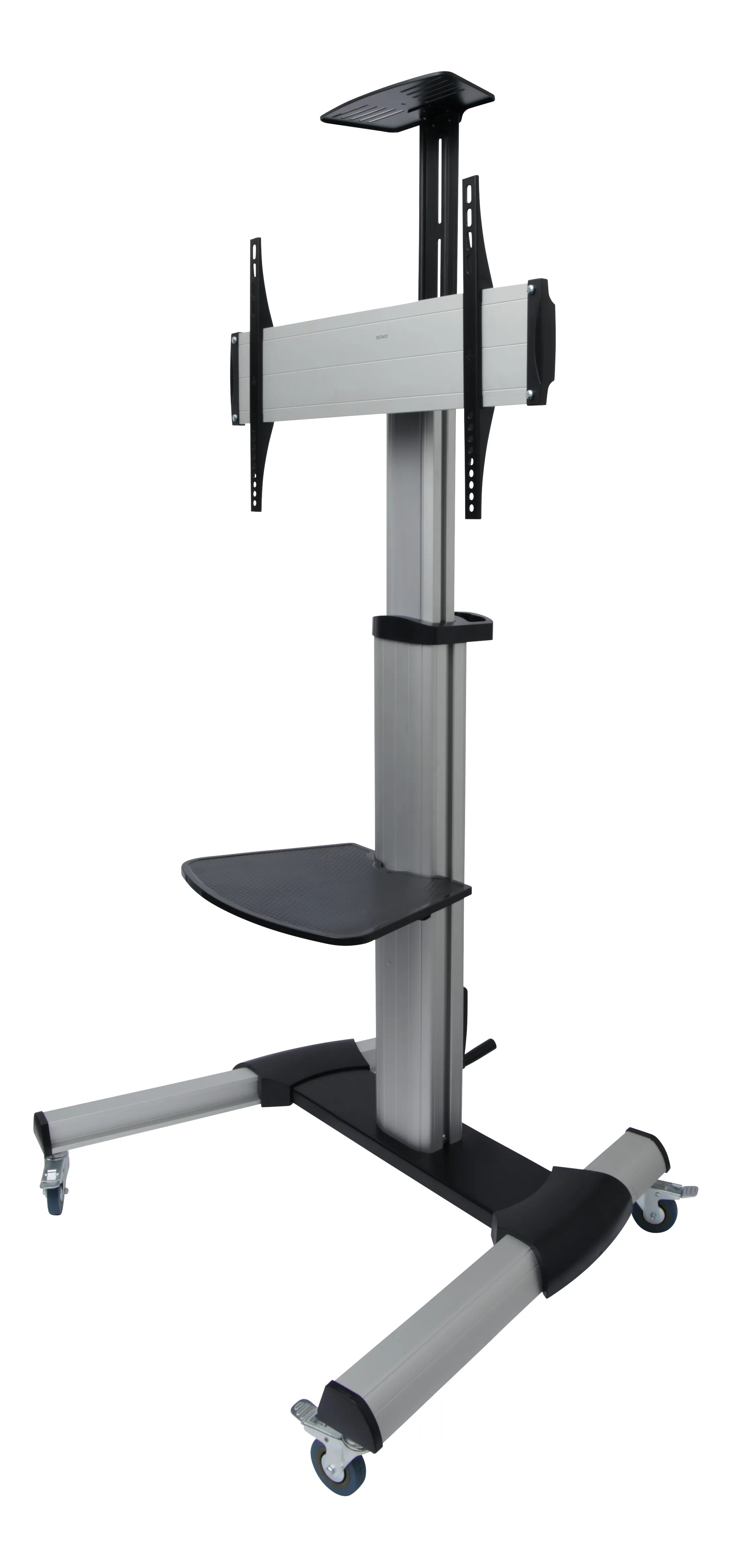 DELTACO Office Display Cart, crank handle, 37"-70",50kg,port-landscape