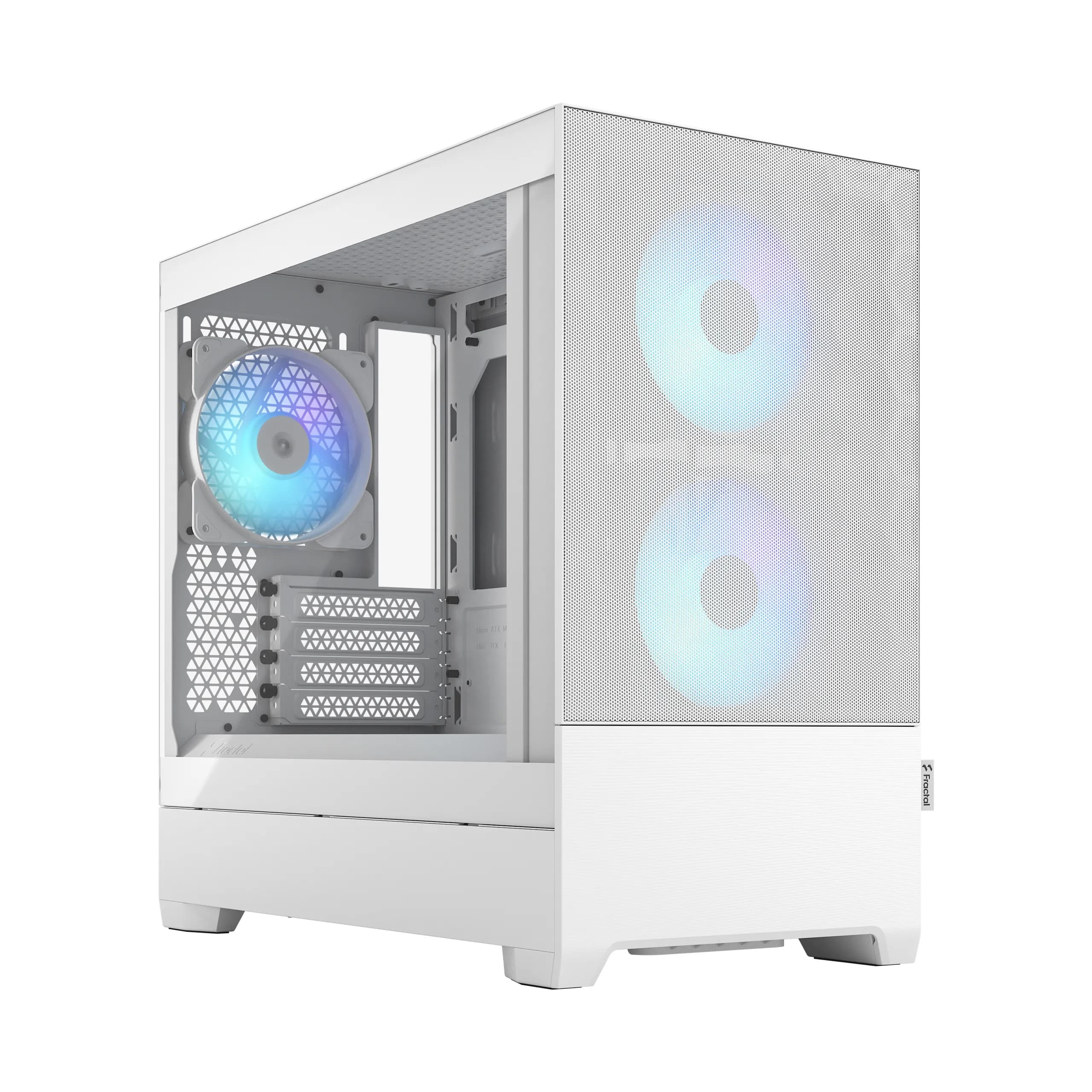 Fractal Design Pop Mini Air RGB -micro-ATX-kotelo RGB-valaistuksella ja ikkunalla, valkoinen