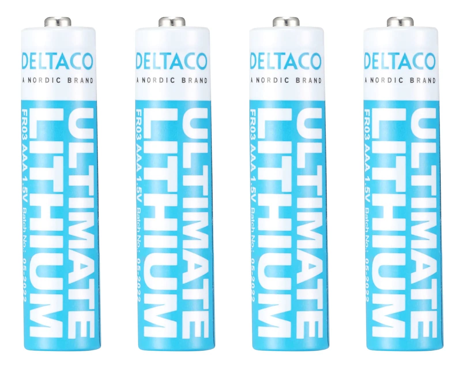Deltaco Ultimate Lithium AAA -patterit, 4kpl