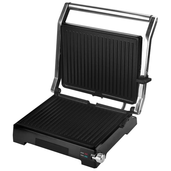 Champion Panini Grill Pro Health 2-in-1 PG600 -pöytägrilli, 2000 W, ruostumaton teräs
