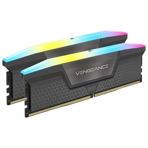 Corsair VENGEANCE RGB RS 64 Gt (2 x 32 Gt) DDR5 6000 MHz, CL40 -muisti, harmaa (EXPO/XMP)