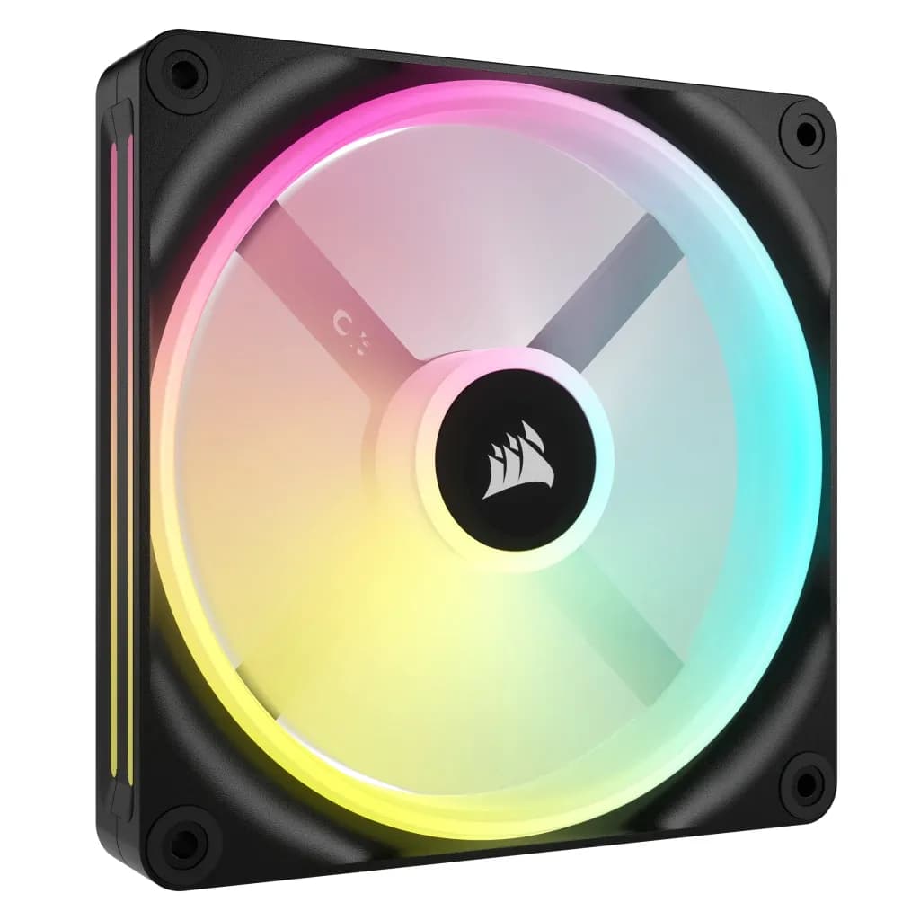 Corsair iCUE LINK QX140, 140 mm, PWM, magneettikupulaakeri, RGB -tuuletinsarja, musta