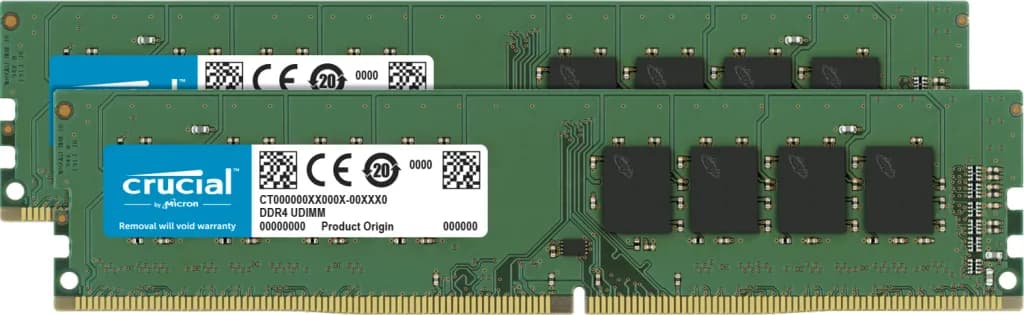 Crucial 16 Gt (2 x 8 Gt) DDR4 3200 MHz, CL22 -muisti, vihreä