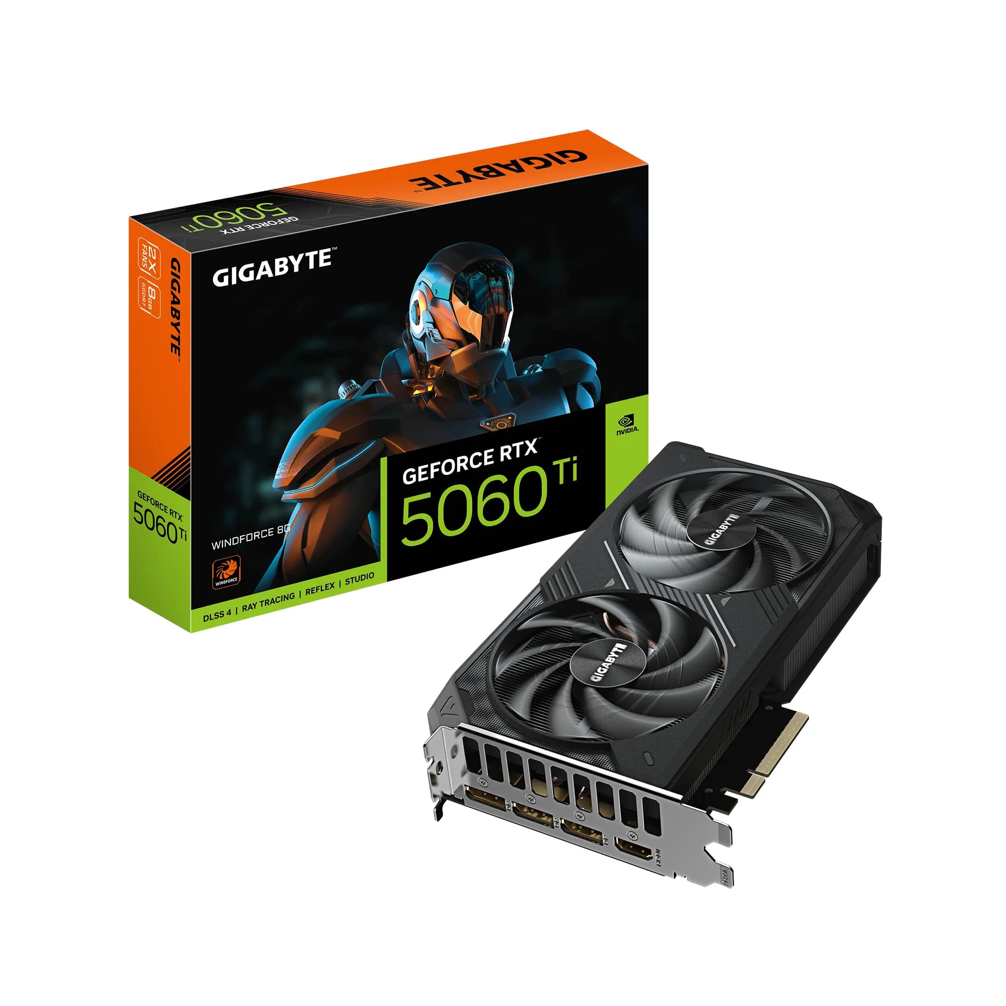 Gigabyte GeForce RTX 5060 Ti WINDFORCE 8 Gt -näytönohjain