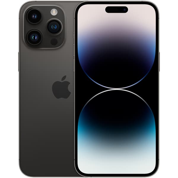 Kunnostettu iPhone 14 Pro Max 128 Gt, tähtimusta (Tyydyttävä kunto)