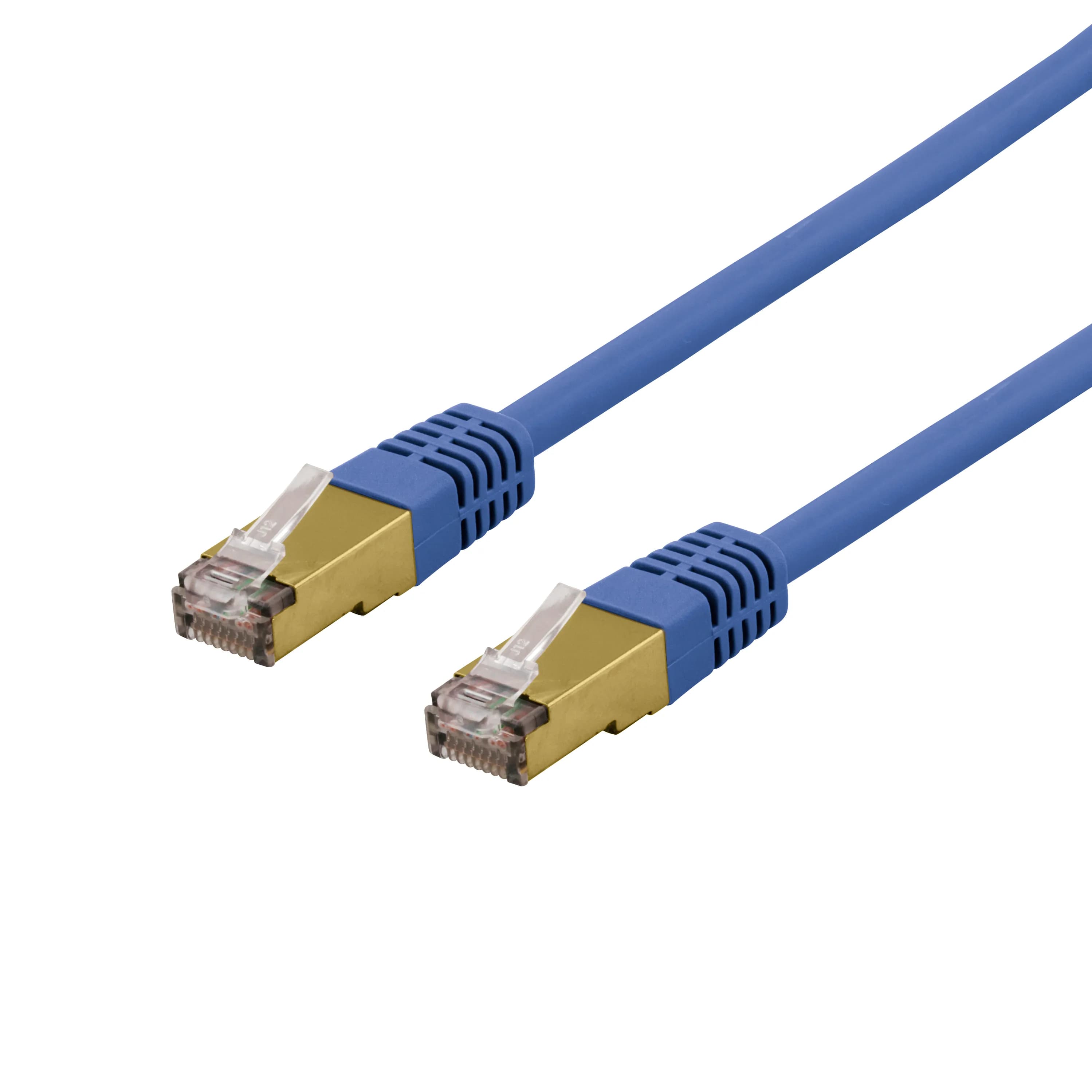 Deltaco Cat6a S/FTP RJ45 1m -verkkokaapeli, sininen
