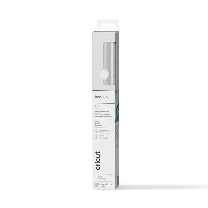 Cricut Glitter Iron-On 30x48cm (Valkoinen)